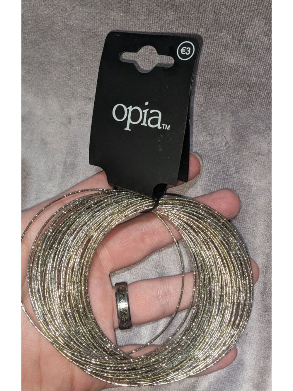 Glam Opia Silver Tone Layered Multi Strand Bracelet Textured Statement Jewelry - Picture 2 of 3